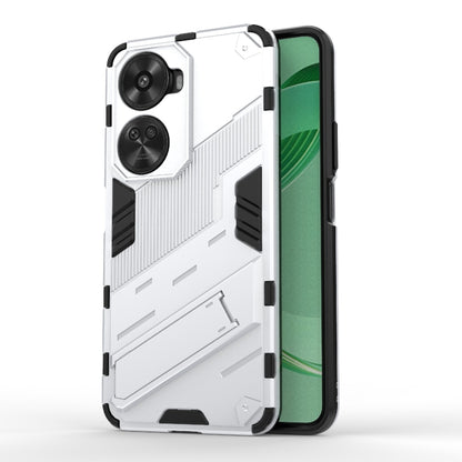 For Huawei nova 11 SE Punk Armor 2 in 1 PC + TPU Phone Case with Holder(White) - Huawei Cases by buy2fix | Online Shopping UK | buy2fix