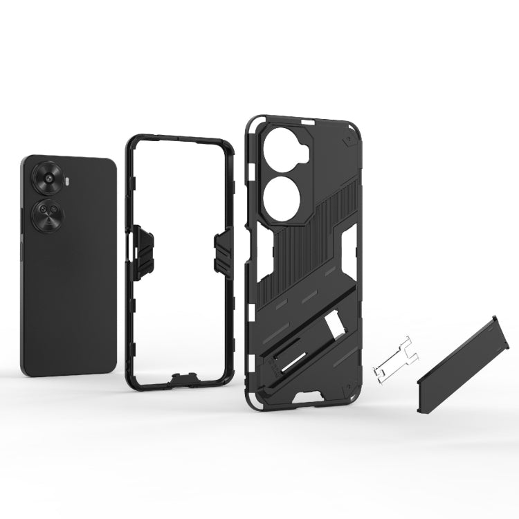 For Huawei nova 11 SE Punk Armor 2 in 1 PC + TPU Phone Case with Holder(Orange) - Huawei Cases by buy2fix | Online Shopping UK | buy2fix