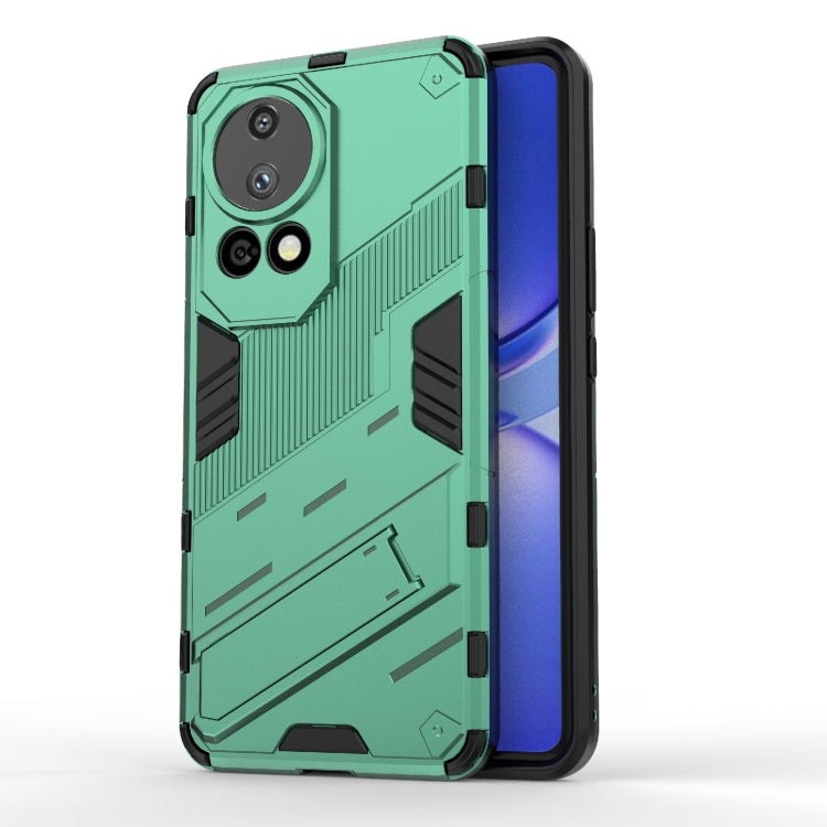 For Huawei nova 12 Pro Punk Armor 2 in 1 PC + TPU Phone Case with Holder(Green) - Huawei Cases by buy2fix | Online Shopping UK | buy2fix