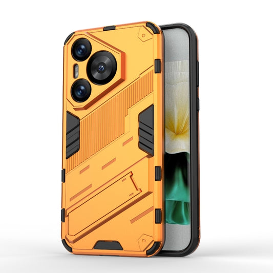 For Huawei Pura 70 Punk Armor 2 in 1 PC + TPU Phone Case with Holder(Orange) - Huawei Cases by buy2fix | Online Shopping UK | buy2fix