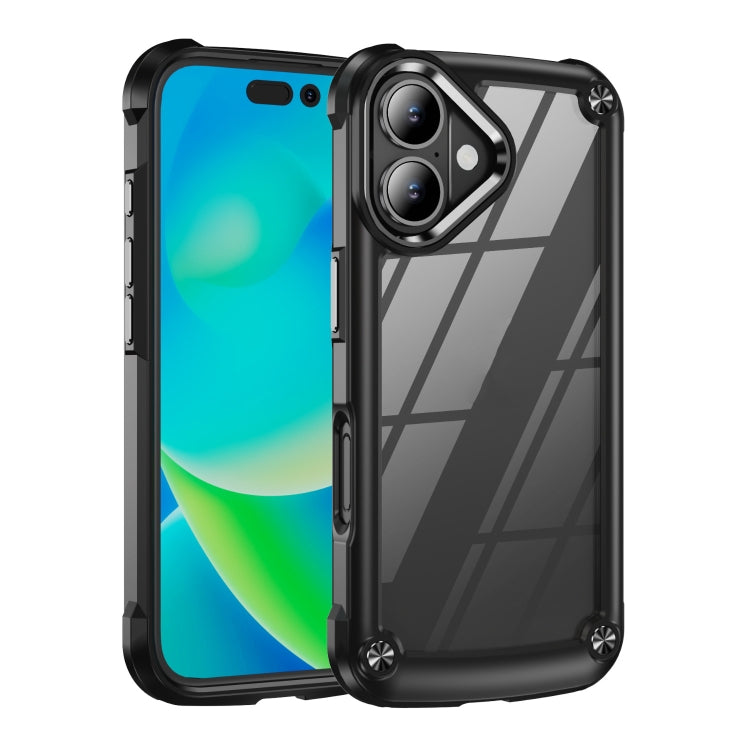 For iPhone 16 Plus TPU + PC Lens Protection Phone Case(Black) - iPhone 16 Plus Cases by buy2fix | Online Shopping UK | buy2fix