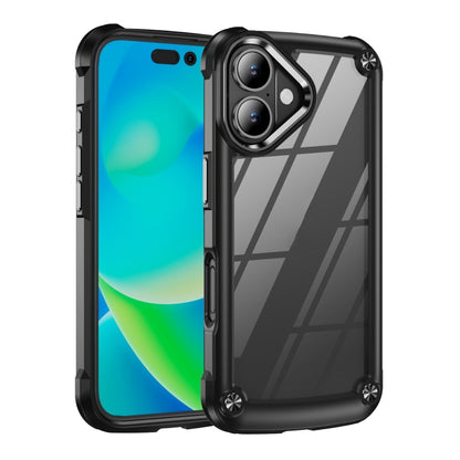 For iPhone 16 Plus TPU + PC Lens Protection Phone Case(Black) - iPhone 16 Plus Cases by buy2fix | Online Shopping UK | buy2fix