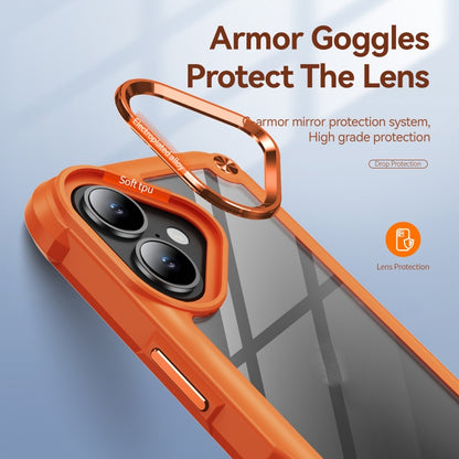 For iPhone 16 Plus TPU + PC Lens Protection Phone Case(Orange) - iPhone 16 Plus Cases by buy2fix | Online Shopping UK | buy2fix