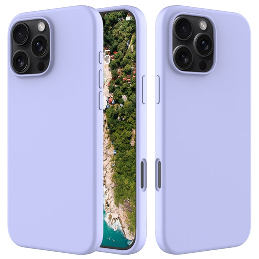 For iPhone 16 Pro Max Solid Color Silicone Phone Case(Purple) - More iPhone Cases by buy2fix | Online Shopping UK | buy2fix