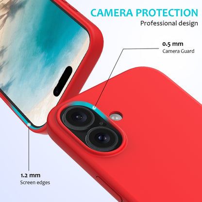 For iPhone 16 Plus Solid Color Silicone Phone Case(Red) - More iPhone Cases by buy2fix | Online Shopping UK | buy2fix