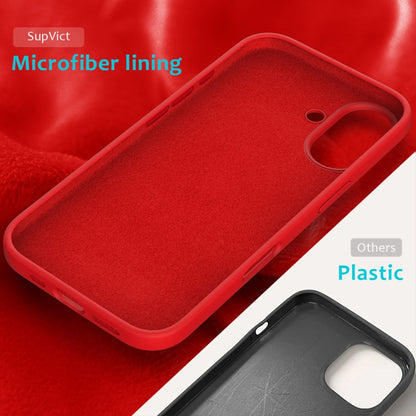 For iPhone 16 Plus Solid Color Silicone Phone Case(Red) - More iPhone Cases by buy2fix | Online Shopping UK | buy2fix