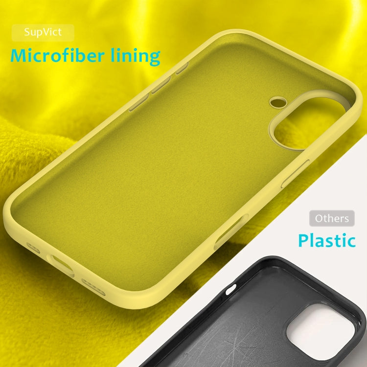 For iPhone 16 Plus Solid Color Silicone Phone Case(Lemon Yellow) - More iPhone Cases by buy2fix | Online Shopping UK | buy2fix