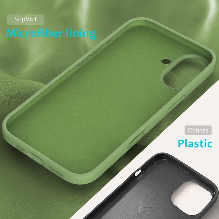 For iPhone 16 Solid Color Silicone Phone Case(Mint Green) - More iPhone Cases by buy2fix | Online Shopping UK | buy2fix