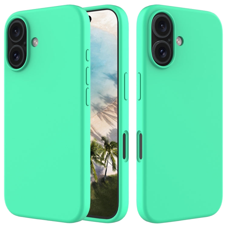 For iPhone 16 Solid Color Silicone Phone Case(Green) - More iPhone Cases by buy2fix | Online Shopping UK | buy2fix