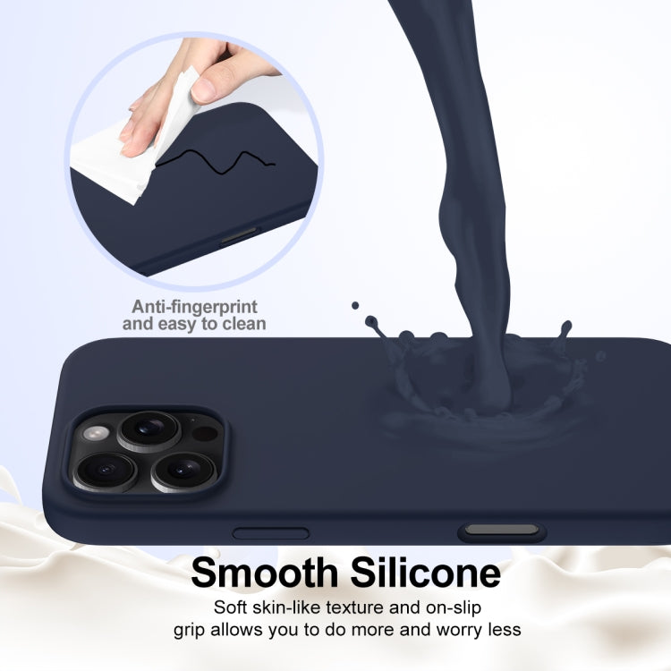 For iPhone 16 Pro Max Shockproof Silicone Magsafe Phone Case(Navy Blue) - iPhone 16 Pro Max Cases by buy2fix | Online Shopping UK | buy2fix