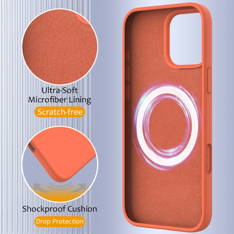 For iPhone 16 Pro Shockproof Silicone Magsafe Phone Case(Gold Orange) - iPhone 16 Pro Cases by buy2fix | Online Shopping UK | buy2fix