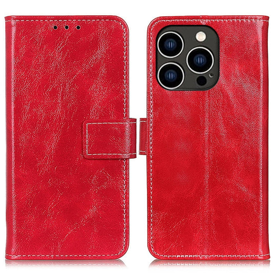 For iPhone 16 Pro Max Retro Crazy Horse Texture Horizontal Flip Leather Phone Case(Red) - iPhone 16 Pro Max Cases by buy2fix | Online Shopping UK | buy2fix