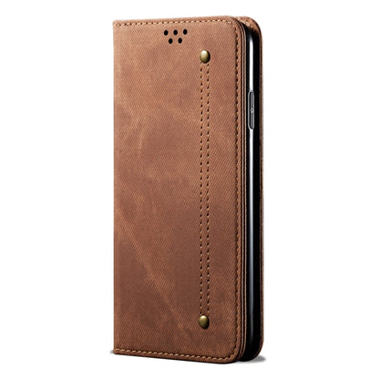 For Honor 90 Denim Texture Flip Leather Phone Case(Brown) - Honor Cases by buy2fix | Online Shopping UK | buy2fix