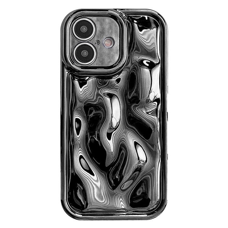 For iPhone 16 Electroplating Meteorite Texture TPU Phone Case(Black) - iPhone 16 Cases by buy2fix | Online Shopping UK | buy2fix