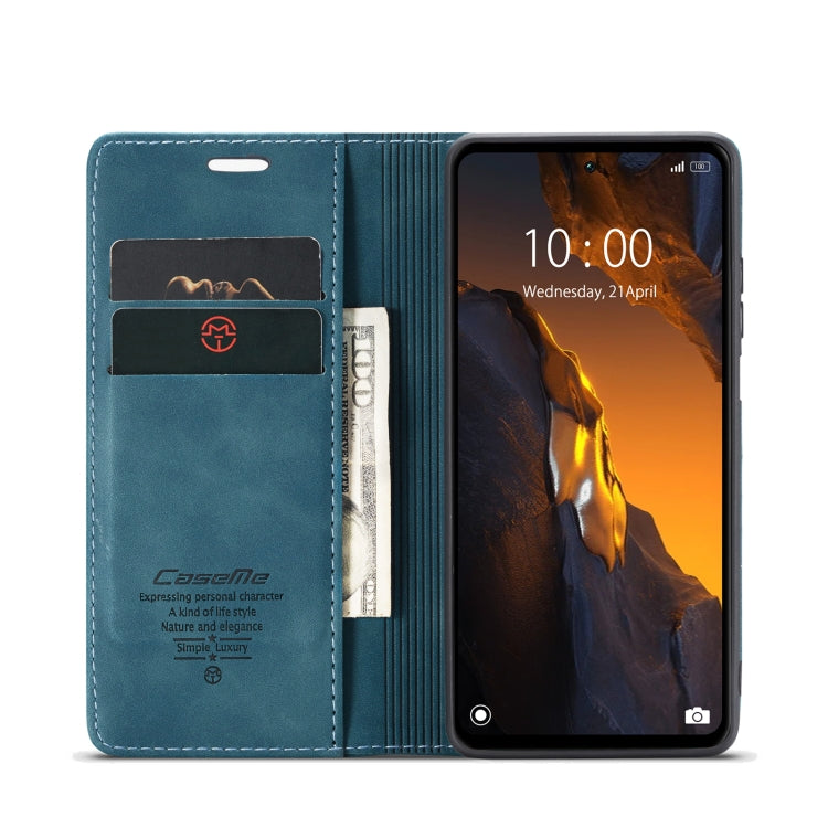 For Xiaomi Poco F5 5G/Redmi Note 12 Turbo 5G CaseMe 013 Multifunctional Horizontal Flip Leather Phone Case(Blue) - Xiaomi Cases by CaseMe | Online Shopping UK | buy2fix