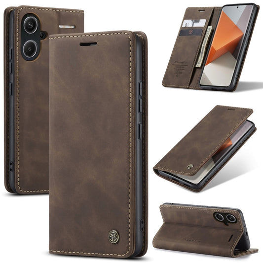 For Xiaomi Redmi Note 13 Pro+ CaseMe 013 Multifunctional Horizontal Flip Leather Phone Case(Coffee) - Xiaomi Cases by CaseMe | Online Shopping UK | buy2fix