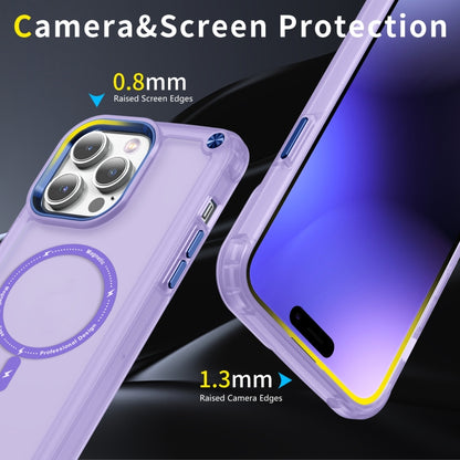 For iPhone 11 Pro Max Skin Feel TPU + PC MagSafe Magnetic Phone Case(Transparent Purple) - iPhone 11 Pro Max Cases by buy2fix | Online Shopping UK | buy2fix