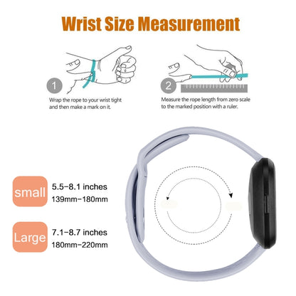 For Fitbit Versa 2 / Fitbit Versa / Fitbit Versa Lite Solid Color Silicone Watch Band, Size:L(White) - Watch Bands by buy2fix | Online Shopping UK | buy2fix