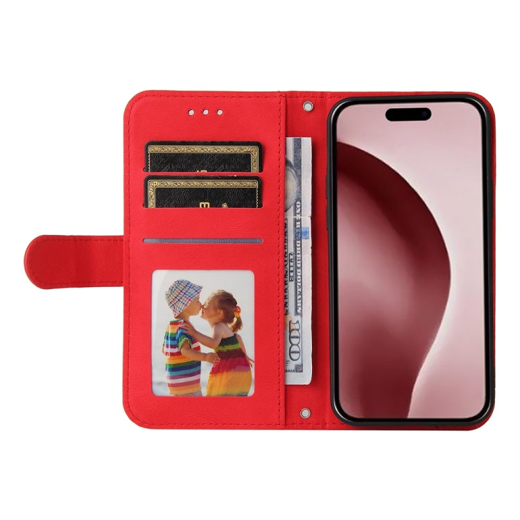 For iPhone 16 Pro Skin Feel Life Tree Leather Phone Case(Red) - iPhone 16 Pro Cases by buy2fix | Online Shopping UK | buy2fix