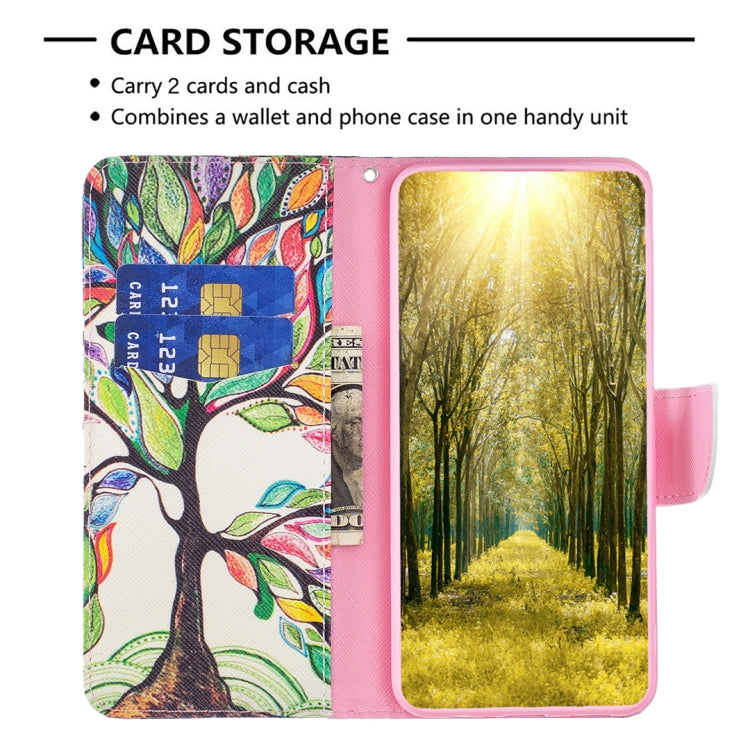 For iPhone 16 Pro Max Colored Drawing Pattern Leather Phone Case(Tree Life) - iPhone 16 Pro Max Cases by buy2fix | Online Shopping UK | buy2fix