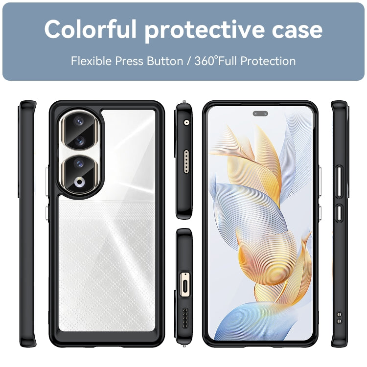 For Honor 80 Pro Colorful Series Acrylic Hybrid TPU Phone Case(Black) - Honor Cases by buy2fix | Online Shopping UK | buy2fix