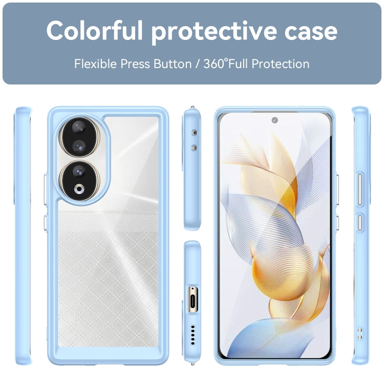 For Honor 80 Colorful Series Acrylic Hybrid TPU Phone Case(Blue) - Honor Cases by buy2fix | Online Shopping UK | buy2fix