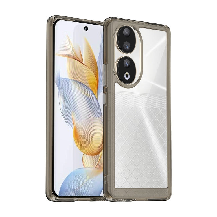 For Honor 80 Colorful Series Acrylic Hybrid TPU Phone Case(Transparent Grey) - Honor Cases by buy2fix | Online Shopping UK | buy2fix