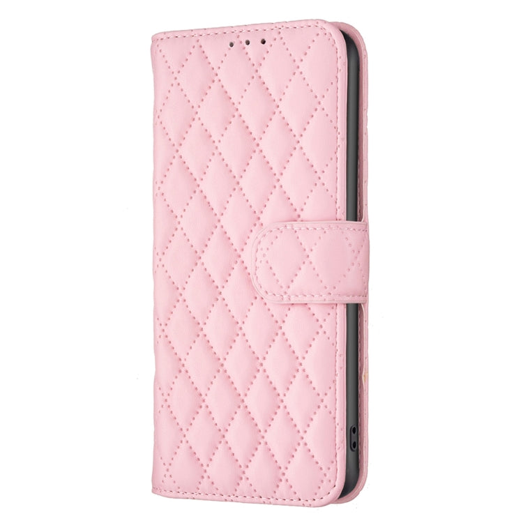 For iPhone 16 Pro Diamond Lattice Wallet Flip Leather Phone Case(Pink) - iPhone 16 Pro Cases by buy2fix | Online Shopping UK | buy2fix