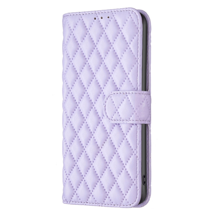 For iPhone 16 Pro Diamond Lattice Wallet Flip Leather Phone Case(Purple) - iPhone 16 Pro Cases by buy2fix | Online Shopping UK | buy2fix