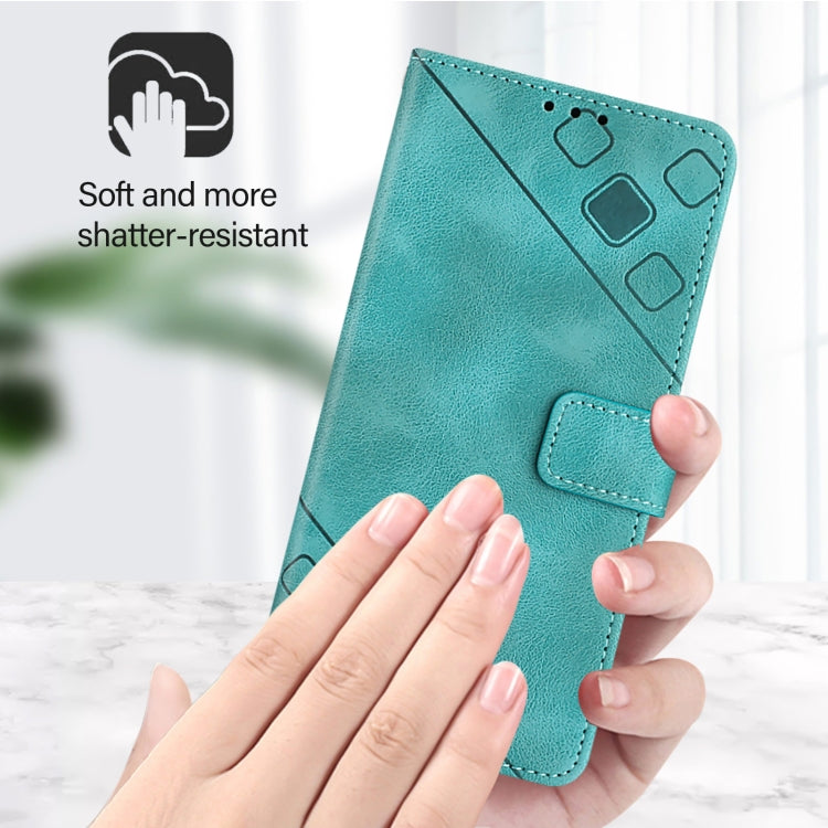 For iPhone SE 2024 Skin-feel Embossed Leather Phone Case(Green) - More iPhone Cases by buy2fix | Online Shopping UK | buy2fix