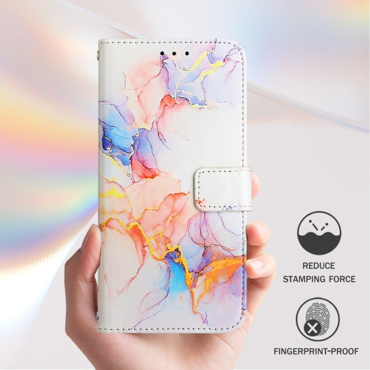 For iPhone 16 Plus PT003 Marble Pattern Flip Leather Phone Case(Galaxy Marble White LS004) - iPhone 16 Plus Cases by buy2fix | Online Shopping UK | buy2fix