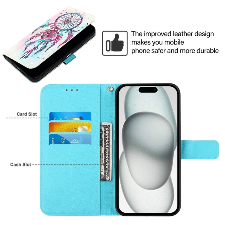 For iPhone 16 Plus 3D Painting Horizontal Flip Leather Phone Case(Color Drop Wind Chimes) - iPhone 16 Plus Cases by buy2fix | Online Shopping UK | buy2fix