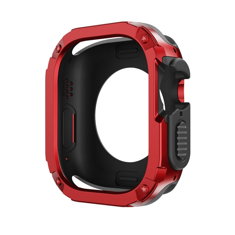 For Apple Watch Ultra 49mm 2-in-1 PC Hybrid TPU Armor Watch Case(Red) - Watch Cases by buy2fix | Online Shopping UK | buy2fix