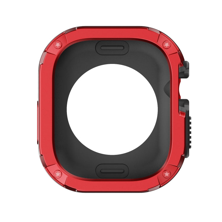 For Apple Watch Ultra 49mm 2-in-1 PC Hybrid TPU Armor Watch Case(Red) - Watch Cases by buy2fix | Online Shopping UK | buy2fix