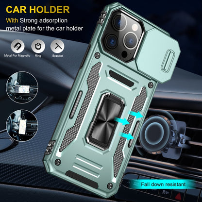 For iPhone 16 Pro Armor PC + TPU Camera Shield Phone Case(Alpine Green) - iPhone 16 Pro Cases by buy2fix | Online Shopping UK | buy2fix