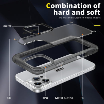 For iPhone 16 Pro Skin Feel TPU + PC Phone Case(Transparent Black) - iPhone 16 Pro Cases by buy2fix | Online Shopping UK | buy2fix