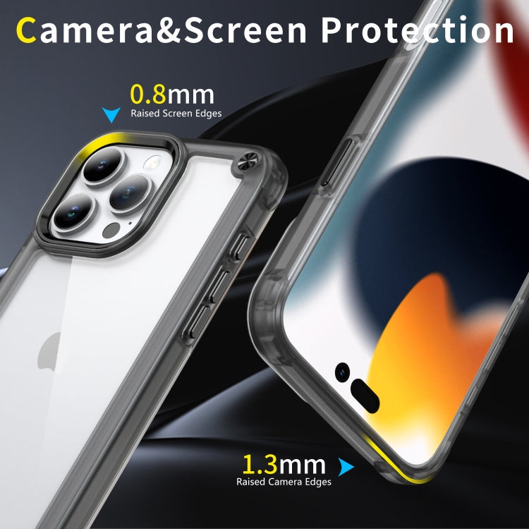 For iPhone 16 Pro Skin Feel TPU + PC Phone Case(Transparent Black) - iPhone 16 Pro Cases by buy2fix | Online Shopping UK | buy2fix