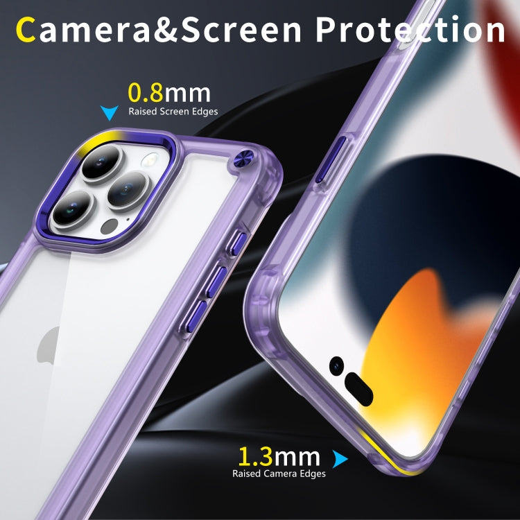 For iPhone 16 Pro Skin Feel TPU + PC Phone Case(Transparent Purple) - iPhone 16 Pro Cases by buy2fix | Online Shopping UK | buy2fix