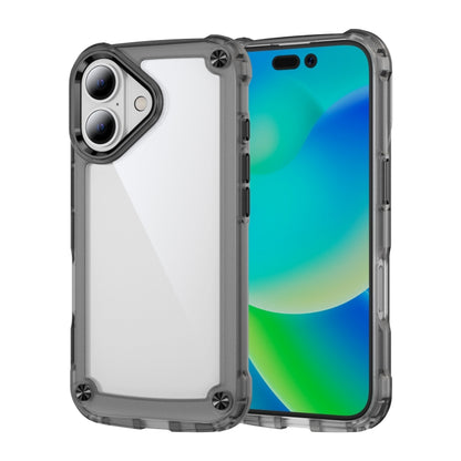 For iPhone 16 Plus Skin Feel TPU + PC Phone Case(Transparent Black) - iPhone 16 Plus Cases by buy2fix | Online Shopping UK | buy2fix