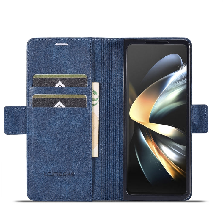For Samsung Galaxy Z Fold6 5G LC.IMEEKE RFID Anti-theft Leather Phone Case(Blue) - Galaxy Z Fold6 5G Cases by LC.IMEEKE | Online Shopping UK | buy2fix