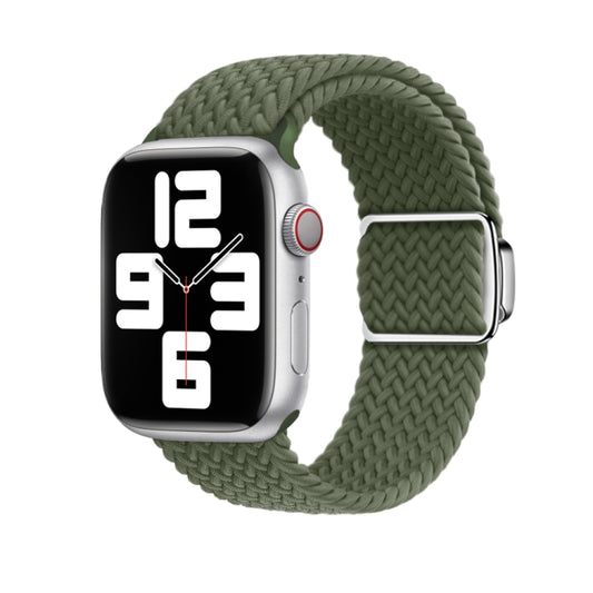 For Apple Watch Ultra 49mm Nylon Loop Magnetic Buckle Watch Band(Dark Olive) - Watch Bands by buy2fix | Online Shopping UK | buy2fix