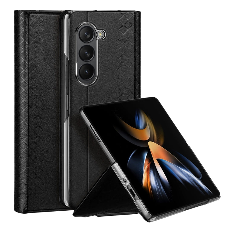 For Samsung Galaxy Z Fold5 5G DUX DUCIS Bril Series PU + TPU Phone Case(Black) - Galaxy Z Fold5 Cases by DUX DUCIS | Online Shopping UK | buy2fix