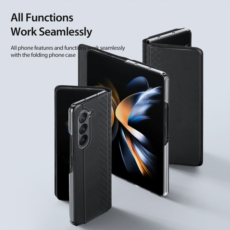 For Samsung Galaxy Z Fold5 5G DUX DUCIS Bril Series PU + TPU Phone Case(Black) - Galaxy Z Fold5 Cases by DUX DUCIS | Online Shopping UK | buy2fix