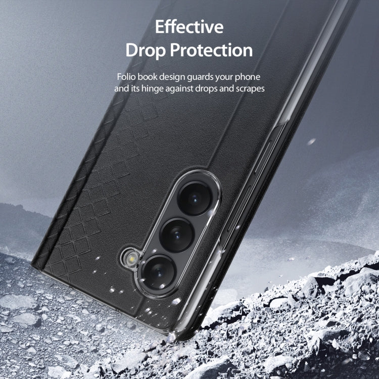 For Samsung Galaxy Z Fold5 5G DUX DUCIS Bril Series PU + TPU Phone Case(Black) - Galaxy Z Fold5 Cases by DUX DUCIS | Online Shopping UK | buy2fix