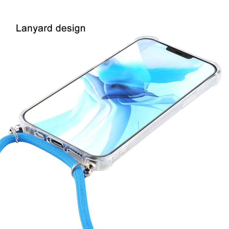 For iPhone 16 Four-Corner Shockproof Transparent TPU Case with Lanyard(Zebra) - iPhone 16 Cases by buy2fix | Online Shopping UK | buy2fix