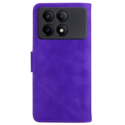 For Xiaomi Redmi K70E / Poco X6 Pro Skin Feel Pure Color Flip Leather Phone Case(Purple) - K70E Cases by buy2fix | Online Shopping UK | buy2fix