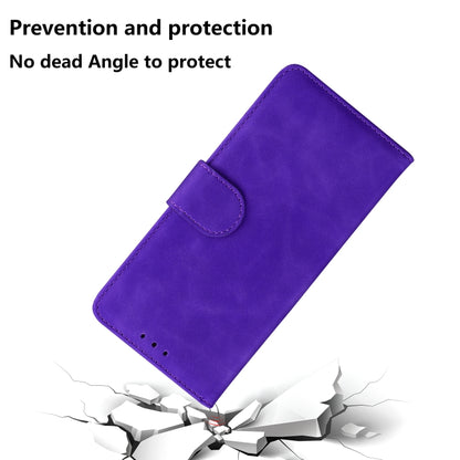 For Xiaomi Redmi K70E / Poco X6 Pro Skin Feel Pure Color Flip Leather Phone Case(Purple) - K70E Cases by buy2fix | Online Shopping UK | buy2fix