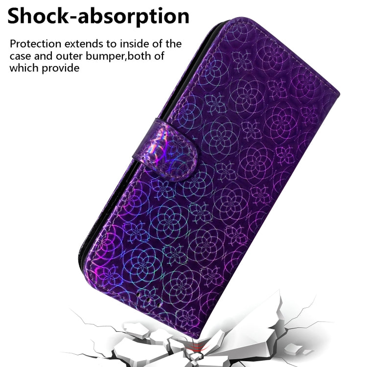 For Motorola Moto G Play 4G 2024 Colorful Magnetic Buckle Leather Phone Case(Purple) - Motorola Cases by buy2fix | Online Shopping UK | buy2fix