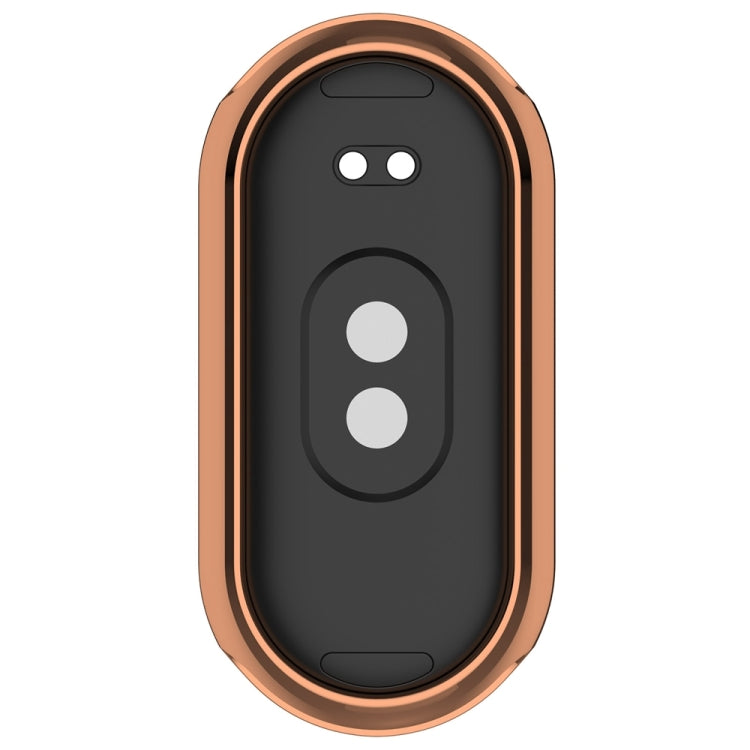 For Xiaomi Mi Band 8 Full Coverage TPU Electroplating Watch Protective Case(Rose Gold) - Watch Cases by buy2fix | Online Shopping UK | buy2fix