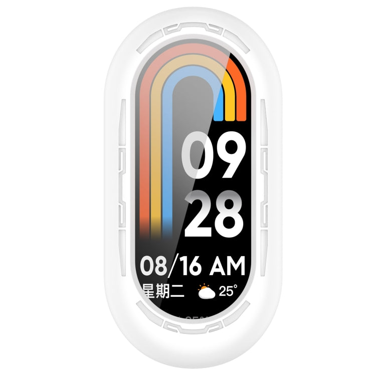 For Xiaomi Mi Band 8 Pure Color Silicone Watch Protective Case(White) - Watch Cases by buy2fix | Online Shopping UK | buy2fix